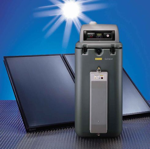Die GasSolarUnit nutzt die Sonne zur Trinkwassererwärmung...