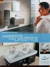 Das Nachschlagewerk für den Fachhandel – der neue Bad-möbelkatalog von Saniku. Bild: Saniku, Anhausen<br />