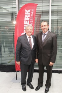 Im Meinungsaustausch: Bundespräsident Joachim Gauck.......