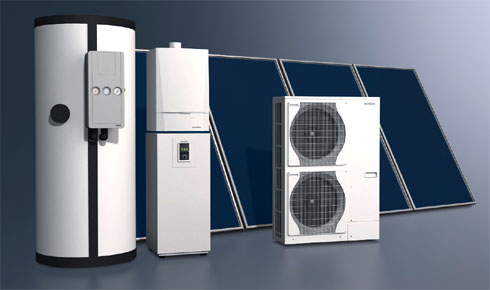 Beim neuen solargeführten regenerativen Heizsystem...