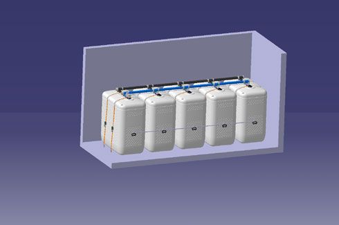 Auftriebs- und verformungssichere Tankbatterie für...