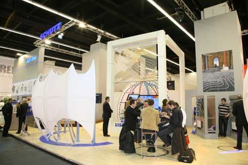 Reges Treiben auf der ISH 2007 am Stand von Schütz...