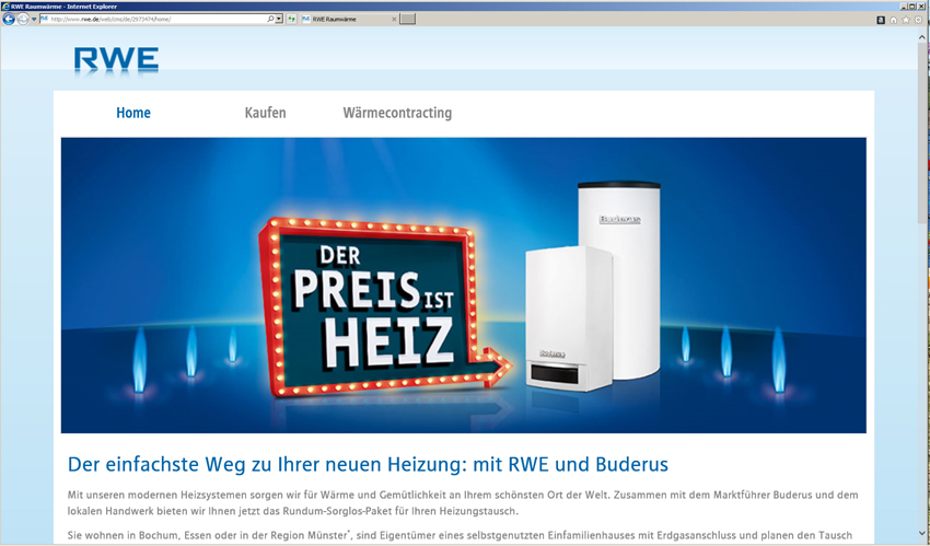 Achtung, brutaler Wortwitz: So wirbt RWE mit Buderus...