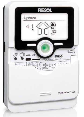 Der DeltaSol® SLT mit geöffnetem SLider