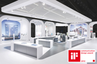 Der mit dem iF design award ausgezeichnete ISH-Messestand.......