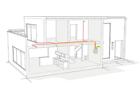 Das neue STIEBEL-ELTRON-Luftverteilsystem ist baukastenförmig...