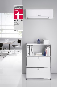 Die Klimaanlage CAWR Exklusiv von Stiebel Eltron – hier das Innenteil – konnte im Vergleich der Stiftung Warentest überzeugen. Bild: Stiebel Eltron