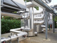 Pufferspeicher im Tece-Energiegarten: Hier wird die Abwärme des BHKW gespeichert. Bilder: Tece