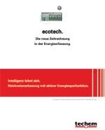 Broschüre zu dem Energiesparsystem "ecotech" von Techem.......