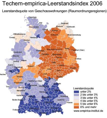 Leerstandsquote von Geschosswohnungen im Jahr 2006....