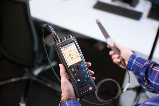 Geführte Behaglichkeitsmessungen.Bild: Testo AG