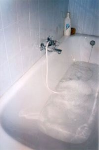 Die Handbrause in der Badewanne – der klassische Fall einer gefährdeten Entnahmestelle.