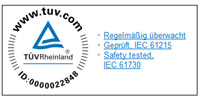 TÜV Rheinland - geprüfte Qualität und Sicherheit. Bild:.......