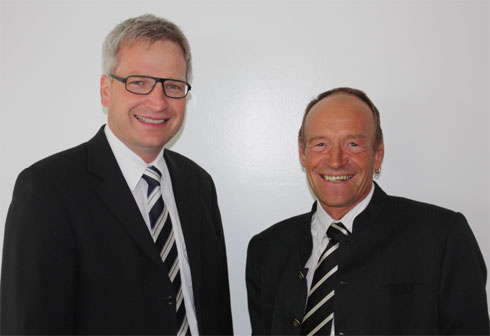 Die Geschäftsführer der neuen Uponor AG Schweiz: Andreas...