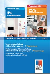 Die neue VdZ-Info 15 zu den Kfw-Förderprogrammen. Bild:.......