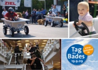 Badewannenrennen, Gewinnspiele, Kinderaktionen, Tanzgruppen – mit diesen und anderen Initiativen gelang es engagierten Großhändlern und Handwerkern, das Publikum für moderne Profi-Bäder zu mobilisieren. Foto: Vereinigung Deutsche Sanitärwirtschaft