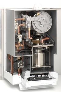Das Viessmann Mikro-KWK-System mit Stirlingmotor zur gleichzeitigen Erzeugung von Wärme und Strom in Ein- und Zweifamilienhäusern wird jetzt in der Praxis erprobt. Bild: Viessmann<br />