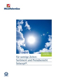 Solacept&reg;, das Solarthermie-Programm von Westfalengas, pr&auml;sentiert in einem neuen Katalog ein &uuml;berarbeitetes Produktportfolio. Bilder: Westfalen AG