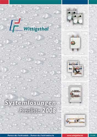 Die neue Wittigsthal „Preisliste Systemlösungen 2008“ ist ab sofort verfügbar