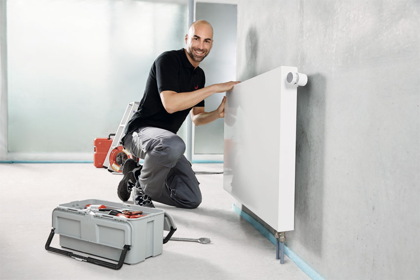 Der filigrane Design-Heizkörper Zehnder Zmart ist dank...