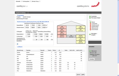 Mit dem kostenlosen Online-Planungstool Zehnder ComfoPlan...