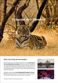 Getreu des Mottos der Zehnder Charleston Verkaufsaktion &bdquo;Pack den Tiger an die Wand&ldquo; haben alle Aktionsteilnehmer die Chance, eine faszinierende Tigersafari in Indien zu gewinnen. Einfach einloggen im Zehnder PartnerNet unter www.zehnder-systems.de/heizkoerper. Bilder: Zehnder