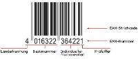 Die EAN (Europäische Artikelnummer) ist eine weltweit eindeutige, überschneidungsfreie Identifikationsnummer