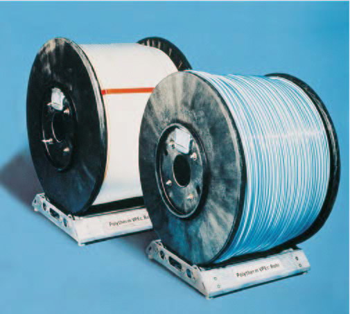 Abb. 2. Abwickelvorrichtung mit 2 Drehachsen.<br />(Werkfoto: Polytherm)