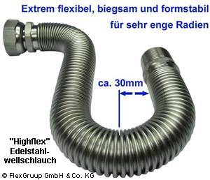 "Highflex" Edelstahlwellschlauch