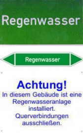 Hinweisschilder - Regenwasser