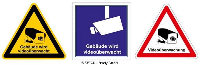 Hinweisschilder-Videoueberwachung