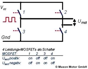 Schaltschema - Leitungs-MOSFETs als Schalter