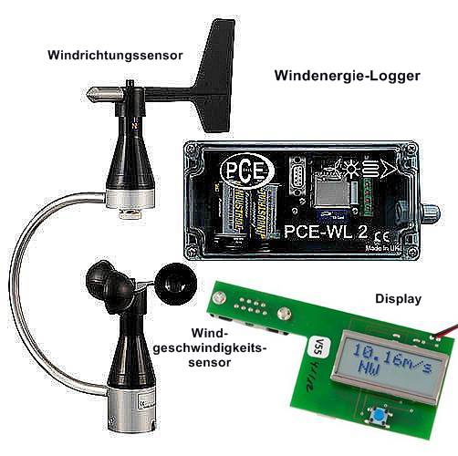 Windenergie Logger WL 2 mit Display
