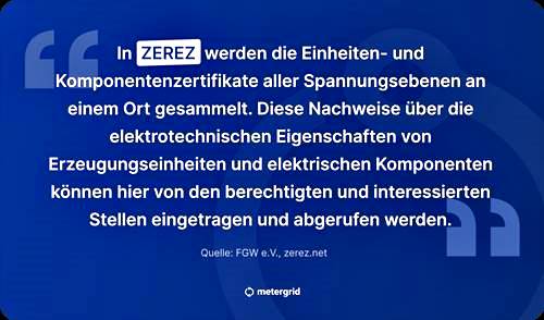 ZEREZ - Zentrale Register für Einheiten- und Komponentenzertifikate