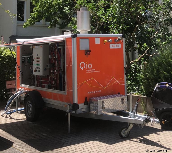 Die mobile digitalisierte Heizzentrale QHZ 150 sichert die Warmwasserversorgung